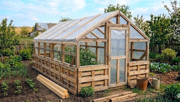 зробити теплицю з дерева та підонів