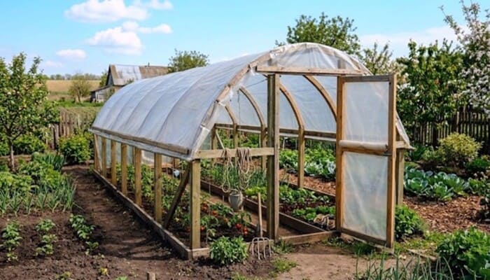 зробити теплицю з плівки