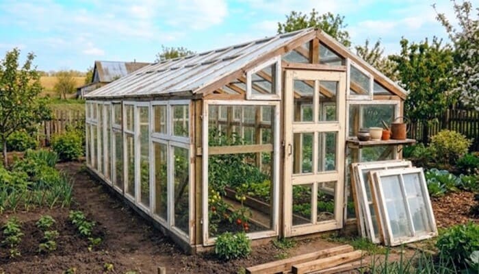 зробити теплицю зі старих вікон